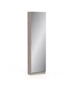 Armadio scarpiera quercia con anta a specchio, 50x20x180 cm Non Perdere